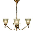 Columbia Brass 3-Light Pendant & Deco Glass - Comet Lighting