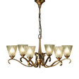 Columbia Brass 6-Light Pendant & Deco Glass - Comet Lighting