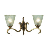 Columbia Brass Twin Wall & Deco Glass - Comet Lighting