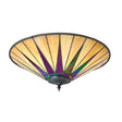 Dark Star Large 2-Light Flush Ceiling Light - Comet Lighting