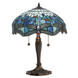 Dragonfly Blue Medium Table Lamp - Comet Lighting