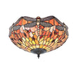 Dragonfly Flame Medium 2-Light Flush Ceiling Light - Comet Lighting