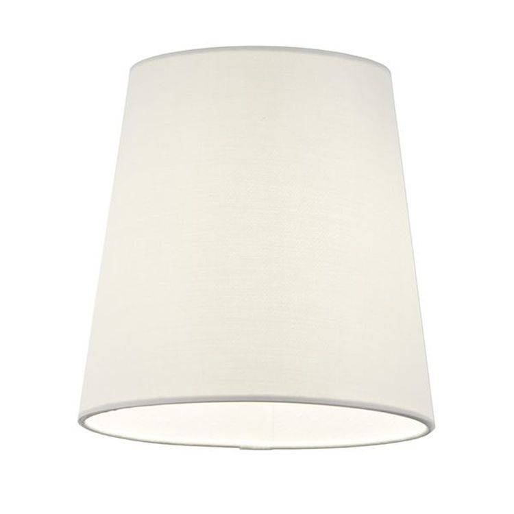 Grace 6 inch Shade White Silk Fabric - Comet Lighting