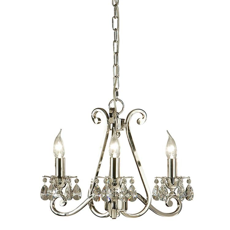 Oksana Nickel 3-Light Pendant Ceiling Light - Comet Lighting