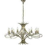 Penn Brushed Brass 12-Light Pendant Ceiling Light - Comet Lighting