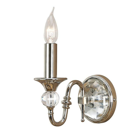 Polina Nickel Single Wall Light - Comet Lighting