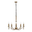 Stanford Antique Brass 5-Light Pendant Ceiling Light - Comet Lighting