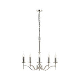 Stanford Nickel 5-Light Pendant Ceiling Light - Comet Lighting