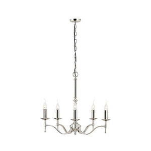 Stanford Nickel 5-Light Pendant Ceiling Light - Comet Lighting
