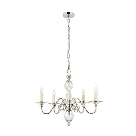 Tilburg Nickel 5-Light Pendant Ceiling Light - Comet Lighting