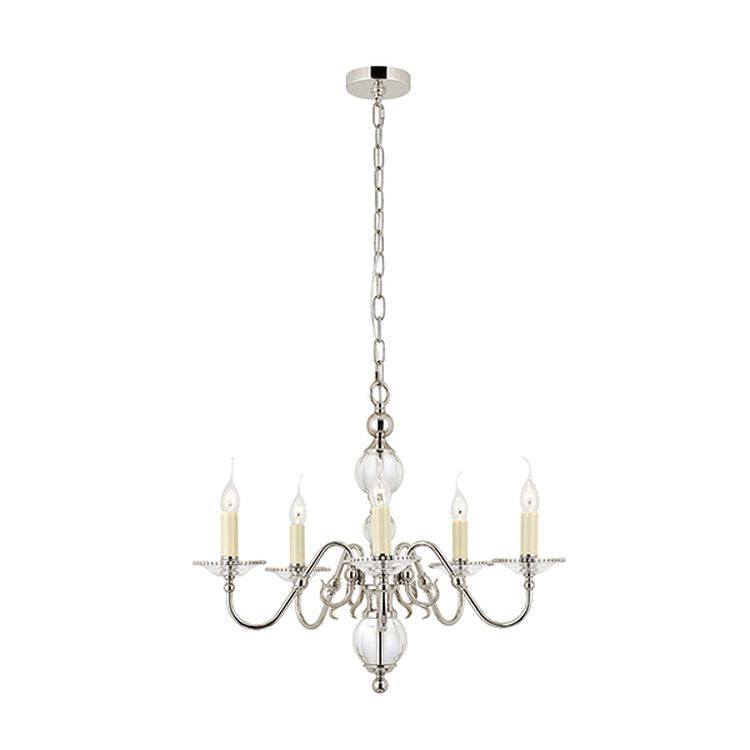 Tilburg Nickel 5-Light Pendant Ceiling Light - Comet Lighting