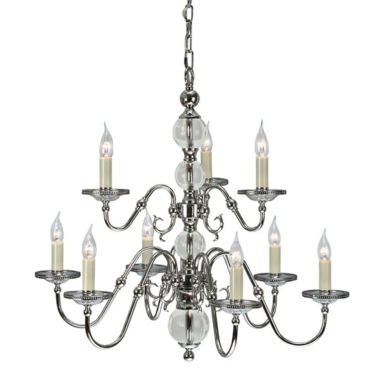 Tilburg Nickel 9-Light Pendant Ceiling Light - Comet Lighting