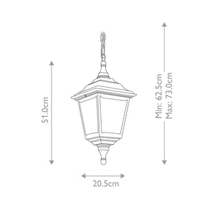 Kerry 1 Light Chain Lantern - Comet Lighting