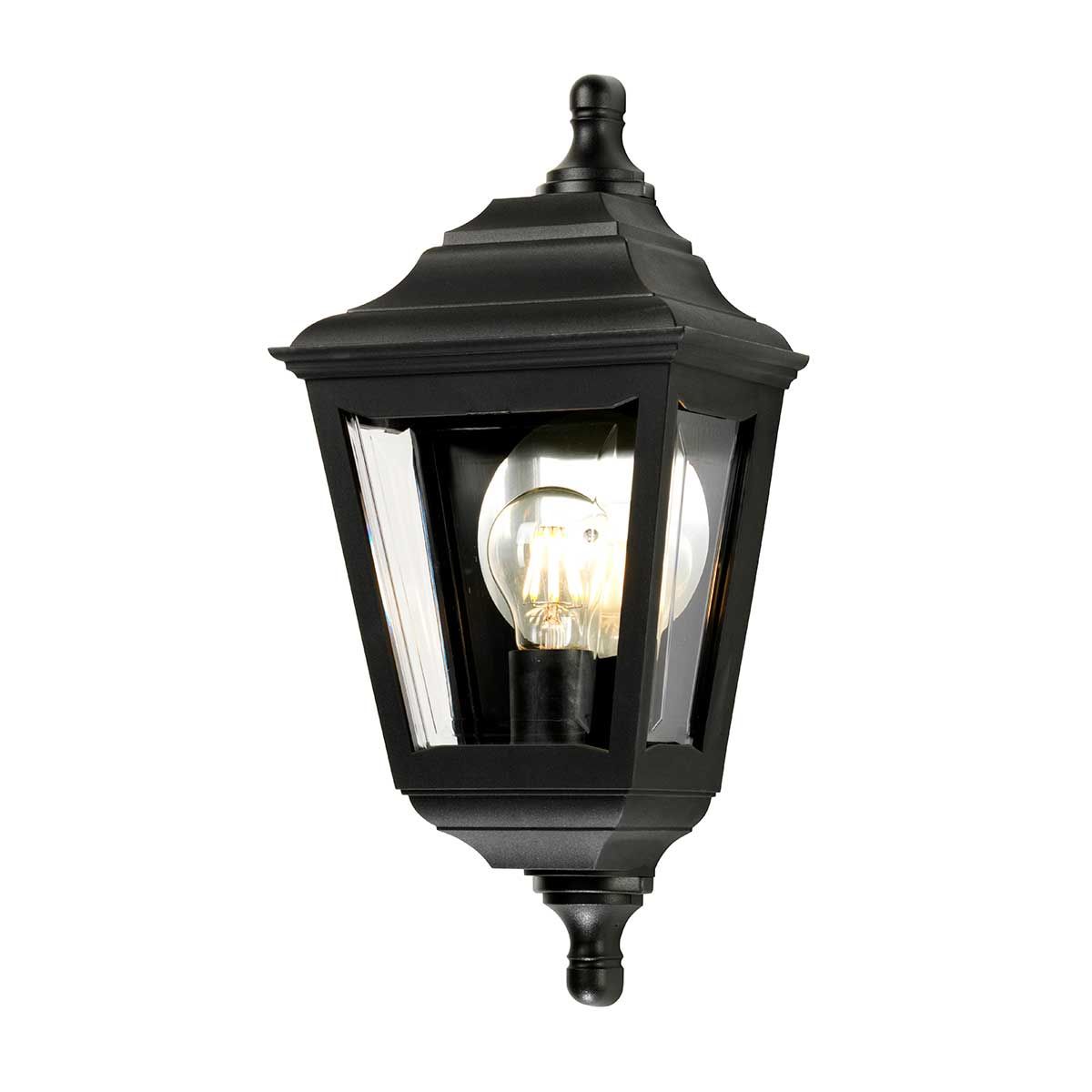 Kerry Outdoor Flush Wall Light Black - Comet Lighting