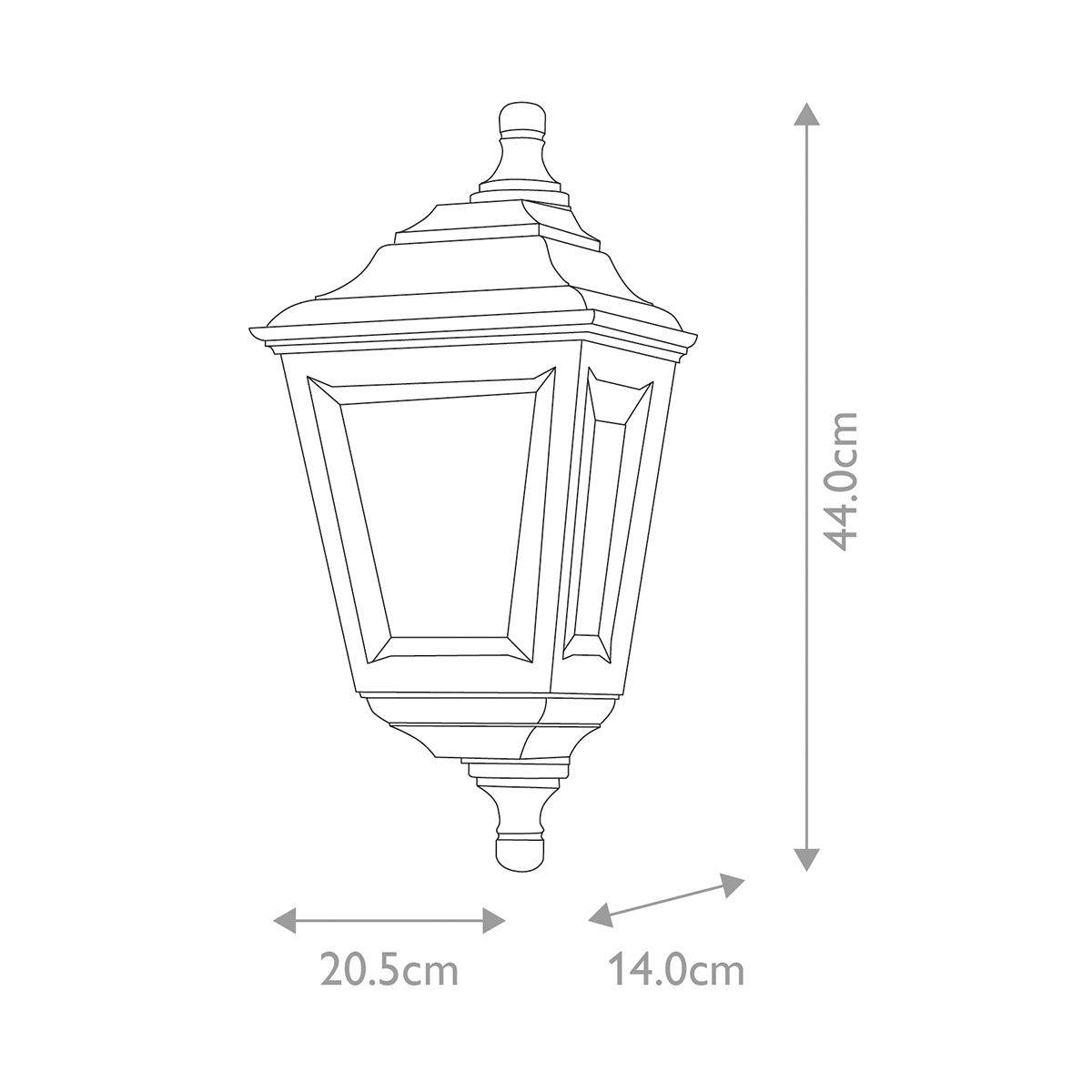 Kerry Outdoor Flush Wall Light Black - Comet Lighting