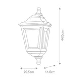 Kerry Outdoor Flush Wall Light Black - Comet Lighting