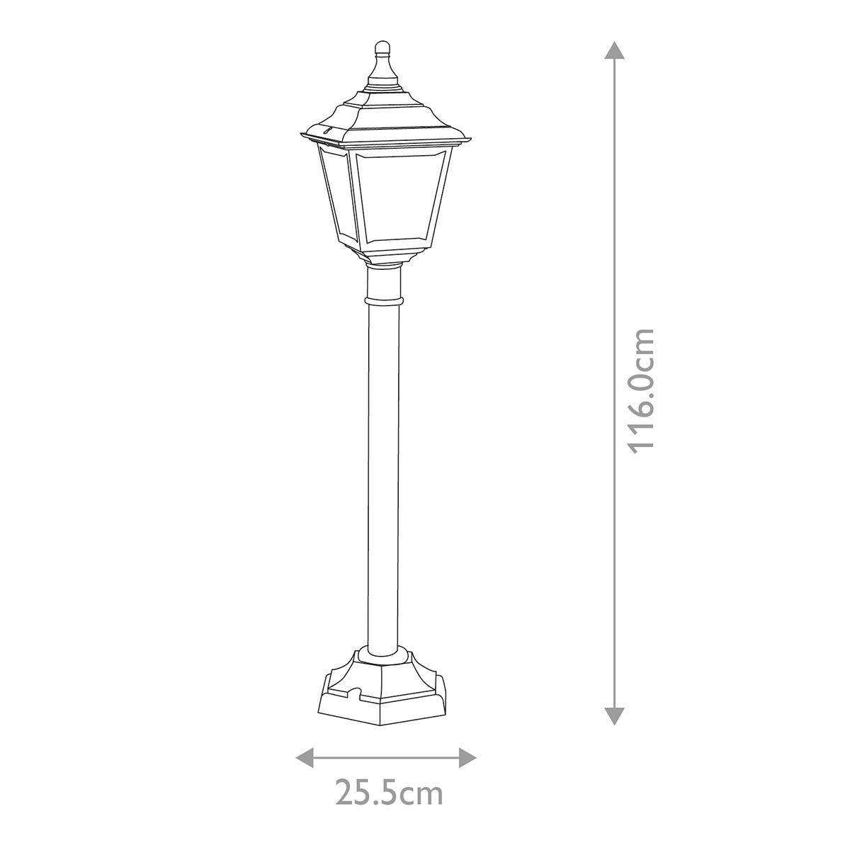 Kerry 1 Light Pillar Lantern - Comet Lighting