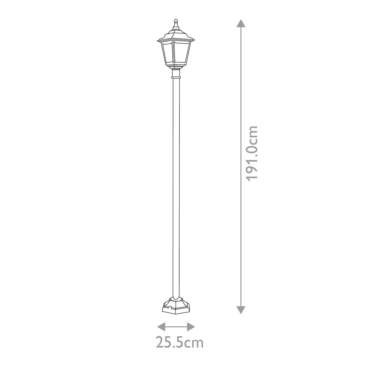 Kerry Outdoor Lamp Post Black - Comet Lighting