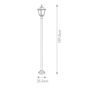 Kerry Outdoor Lamp Post Black - Comet Lighting