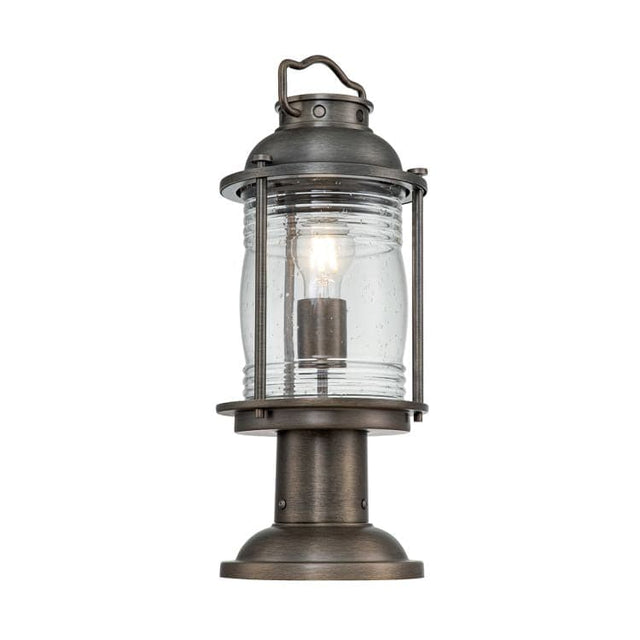 Ashland Bay 1 Light Medium Pedestal Lantern Burnished Bronze - Comet Lighting