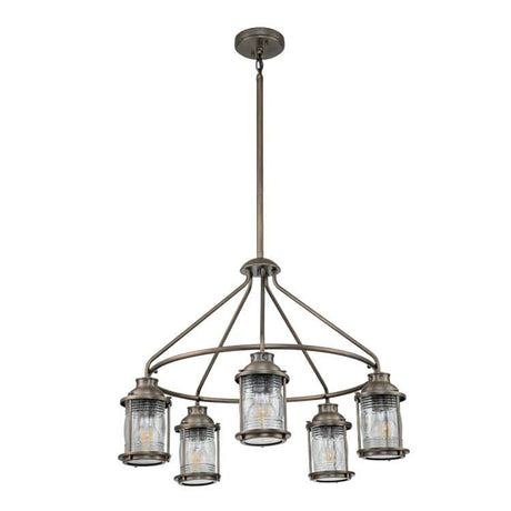 Ashland Bay 5 Light Outdoor Chandelier Burnished Bronze - Comet Lighting