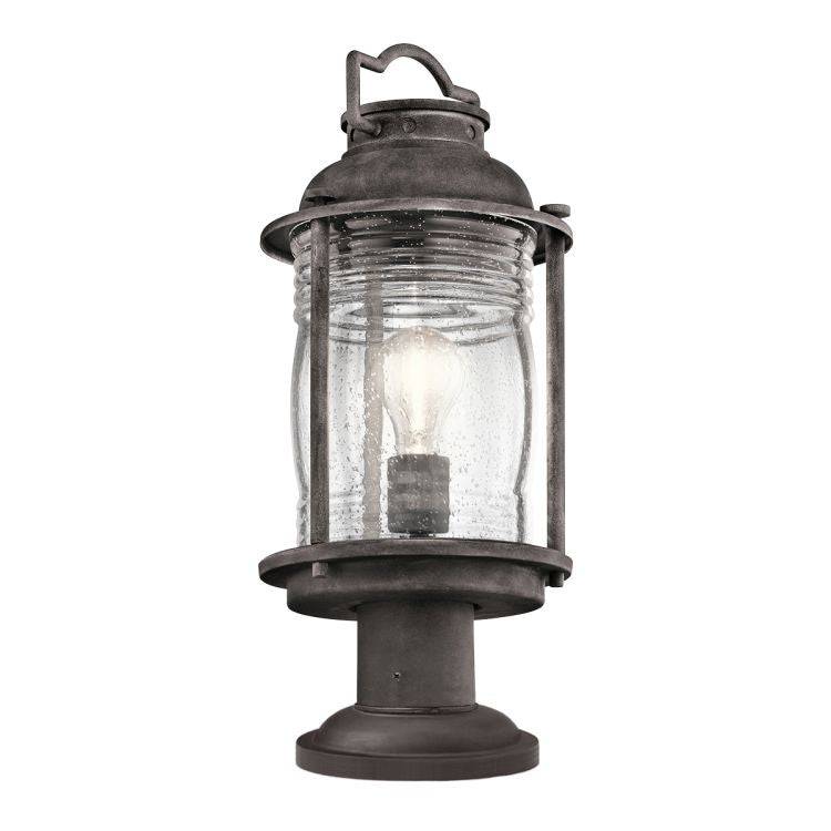 Ashlandbay 1-Light Outdoor Medium Pedestal Lantern - Comet Lighting