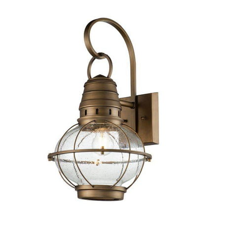 Bridgepoint 1 Light Large Wall Lantern Natural Brass - Comet Lighting