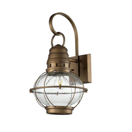 Bridgepoint 1 Light Large Wall Lantern Natural Brass - Comet Lighting