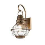 Bridgepoint 1 Light Medium Wall Lantern Natural Brass - Comet Lighting