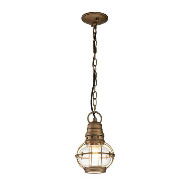 Bridgepoint 1 Light Small Chain Lantern Natural Brass - Comet Lighting