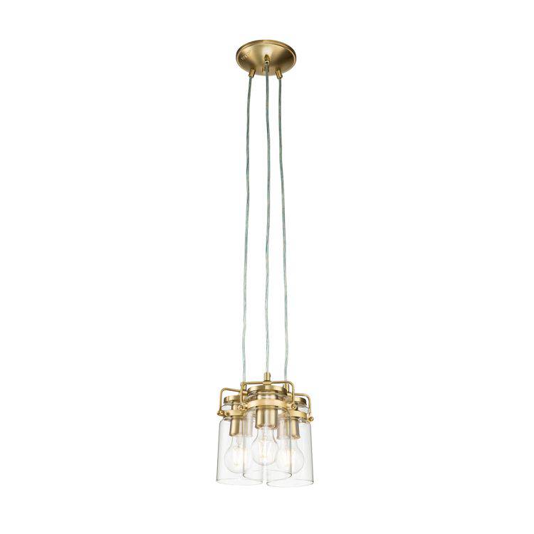 Brinley 3 Light Pendant Brushed Brass - Comet Lighting