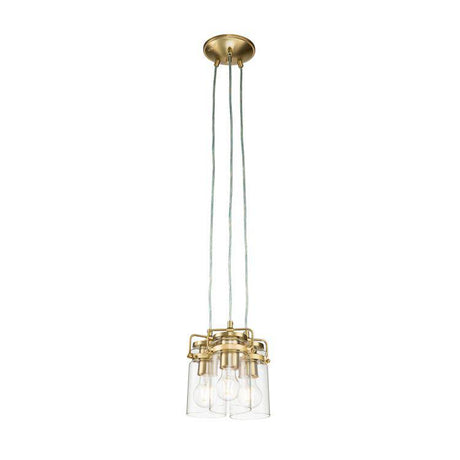 Brinley 3 Light Pendant Brushed Brass - Comet Lighting