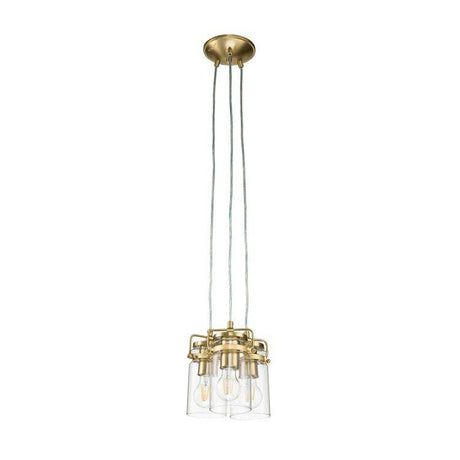 Brinley 3 Light Pendant Brushed Brass - Comet Lighting