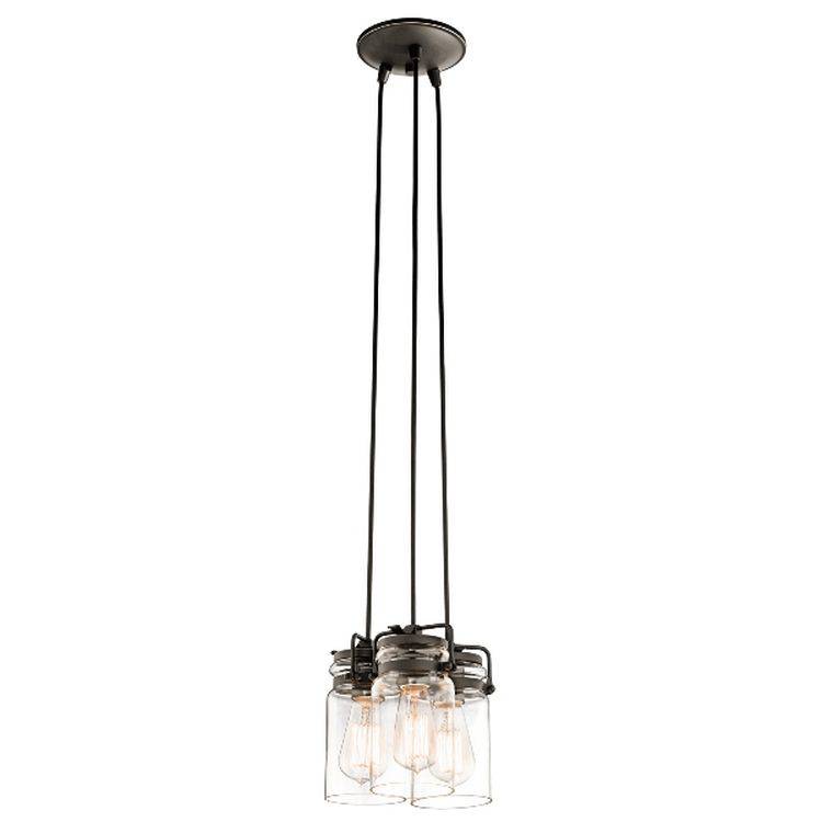 Brinley 3-Light Pendant Ceiling Light Bronze - Comet Lighting