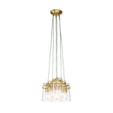 Brinley 6 Light Pendant Brushed Brass - Comet Lighting