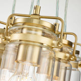 Brinley 6 Light Pendant Brushed Brass - Comet Lighting