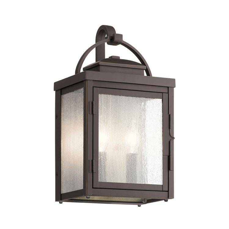 Carlson 2 Light Wall Lantern Rubbed Bronze - Comet Lighting