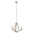 Deryn 3 Light Chandelier Distressed Antique Grey - Comet Lighting