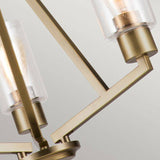 Deryn 3 Light Chandelier Natural Brass - Comet Lighting