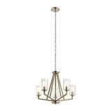 Deryn 5 Light Chandelier Distressed Antique Grey - Comet Lighting