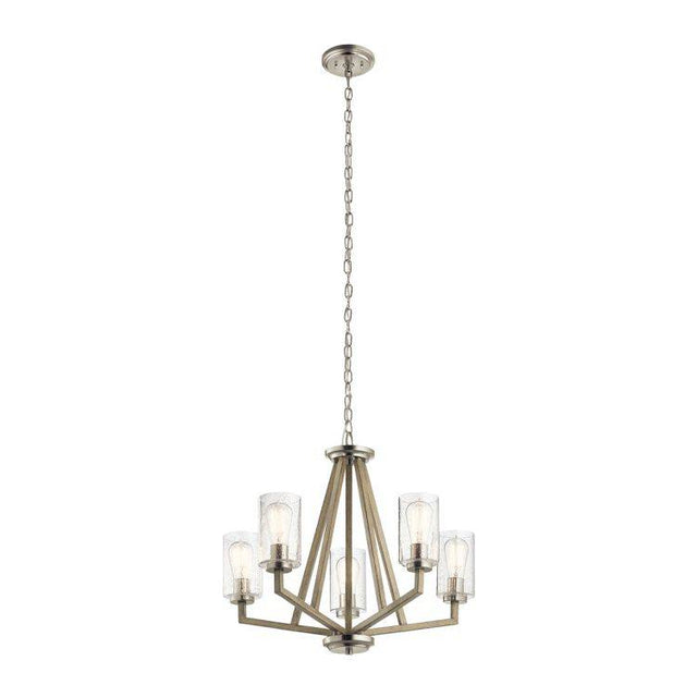 Deryn 5 Light Chandelier Distressed Antique Grey - Comet Lighting