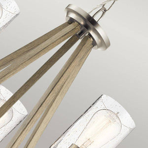 Deryn 5 Light Chandelier Distressed Antique Grey - Comet Lighting
