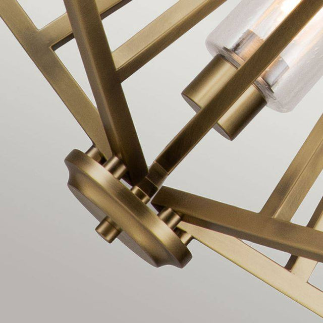 Deryn 5 Light Chandelier Natural Brass - Comet Lighting