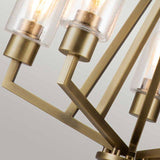 Deryn 5 Light Chandelier Natural Brass - Comet Lighting