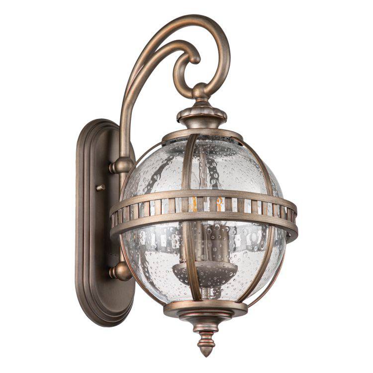 Halleron 2 Light Wall Lantern Burnished Bronze - Comet Lighting