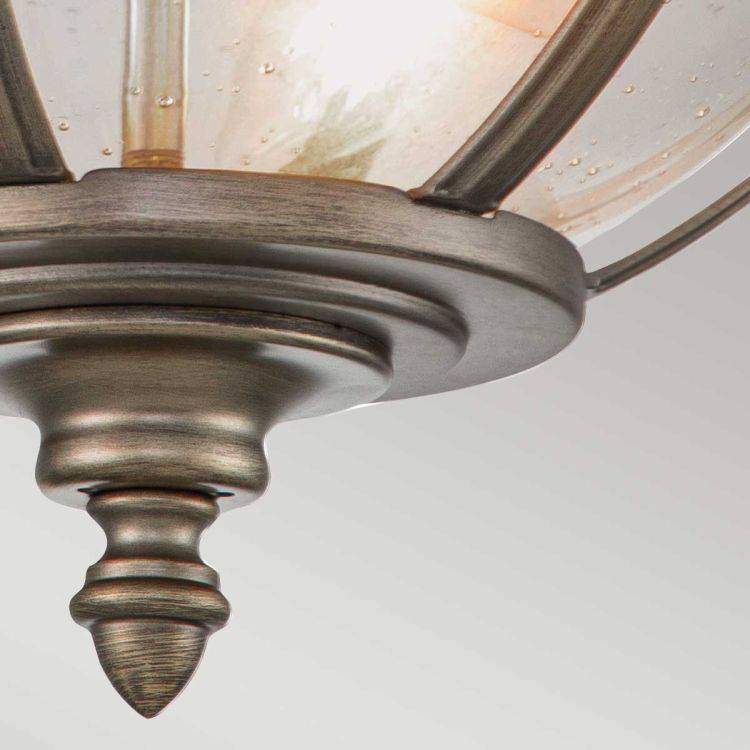 Halleron 3 Light Ceiling Flush Burnished Bronze - Comet Lighting