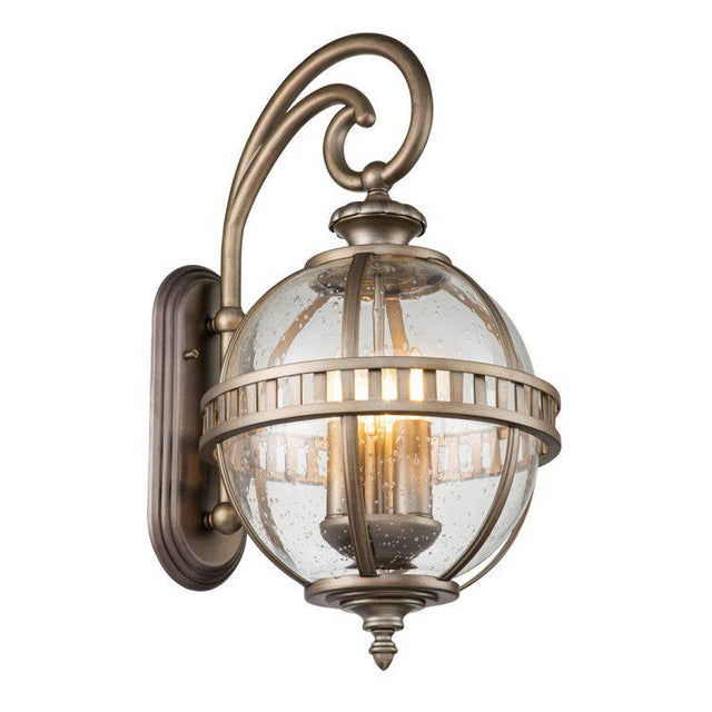 Halleron 3 Light Wall Lantern Burnished Bronze - Comet Lighting