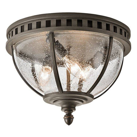 Halleron Outdoor 3lt Ceiling Flush Londonderry - Comet Lighting