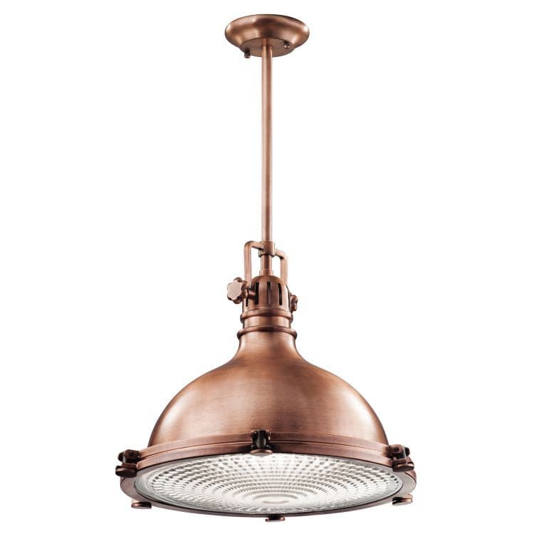 Hatteras Bay 1-Light Extra Large Pendant Ceiling Light - Antique Copper - Comet Lighting