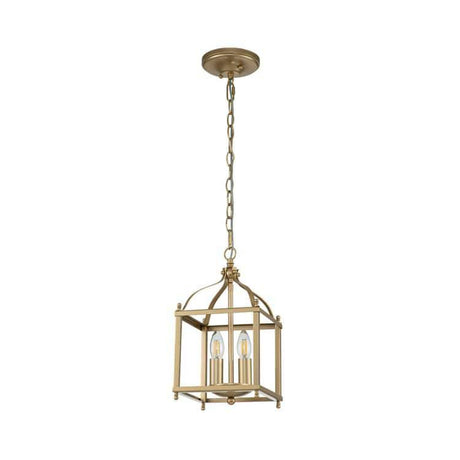 Larkin 2 Light Small Pendant Painted Natural Brass - Comet Lighting